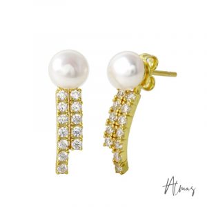 925 Silver Aretes Studs Perlas