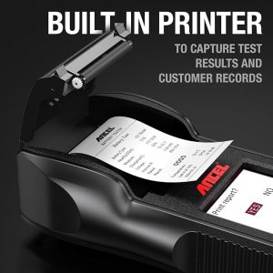 ANCEL BST600 - Probador de batería de coche con impresora - 12V/24V, 100-2000 CCA, probador digital de carga de batería automática - Prueba del sistema de arranque y carga para camiones pesados