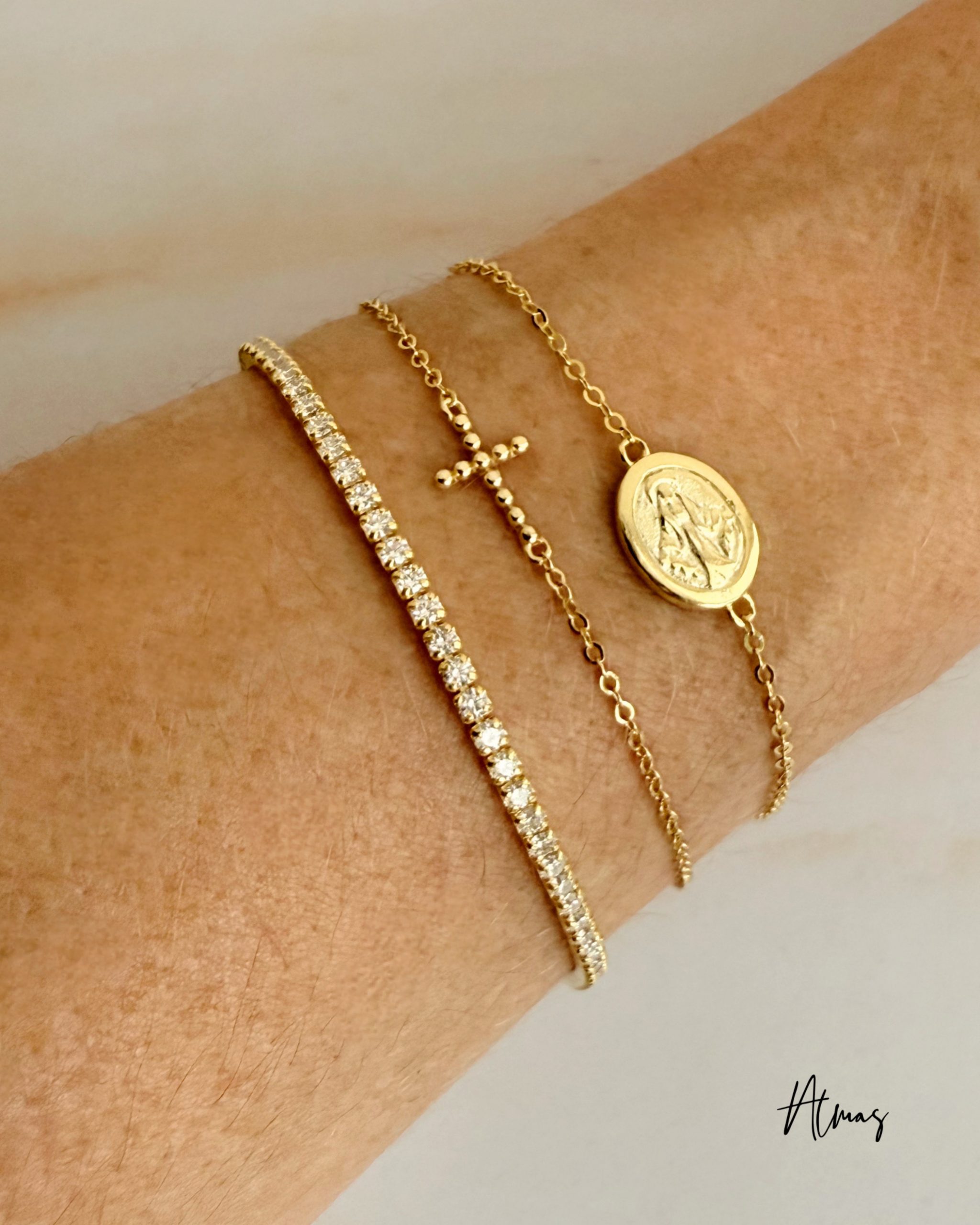 925 Silver Pulsera Medalla