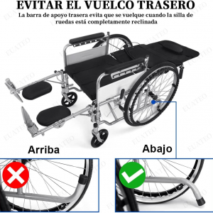 Silla de ruedas con bacín incorporado