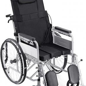 Silla de ruedas con bacín incorporado