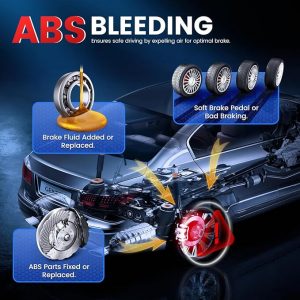 ANCEL DS200 All Systems OBD2 Escáner para ABS, SRS, diagnóstico de transmisión, 15+ servicios de restablecimiento, sangrado ABS, restablecimiento de aceite/EPB/BMS/SAS, reaprendizaje de caja