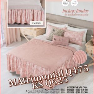 Edrecolcha Fresia Matrimonial y King incluye dos Fundas de almohada