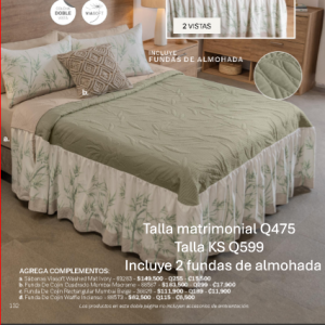 Edrecolcha BAMBU tallas matrimonial y KS