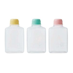 Juego de 6 mini botellas pequeñas cuadradas