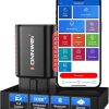 KONNWEI KDIAG Bluetooth OBD2 escáner herramienta de diagnóstico para iPhone y Android Wireless Check Engine Light Lector de código de coche Bluetooth 5.2 con diagnóstico de sistema completo,