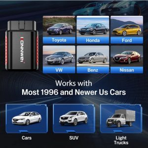 KONNWEI KDIAG Bluetooth OBD2 escáner herramienta de diagnóstico para iPhone y Android Wireless Check Engine Light Lector de código de coche Bluetooth 5.2 con diagnóstico de sistema completo,