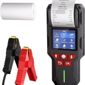 KONNWEI Kw700 Probador de batería de automóvil con impresora, probador de carga de batería automotriz de 12 V 24 V, prueba de arranque y carga, analizador de batería 100-2000CCA probador de alternador para