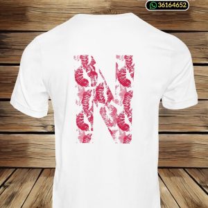 Playera de inicial con diseño de Besos.