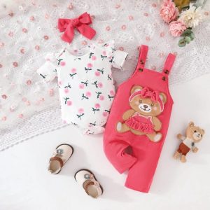 Trajecito de overol diseño de osita