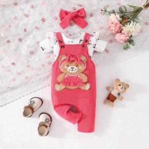 Trajecito de overol diseño de osita