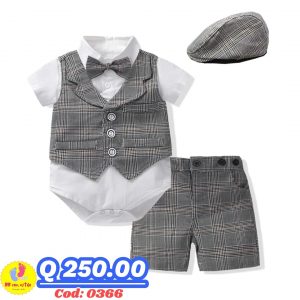 Traje formal con boina