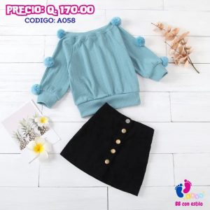 Traje para niña de 2 piezas