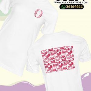 Playera con diseño de besos.