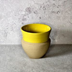 Vaso Térmico Bala Gres Americano Amarilla Mediano