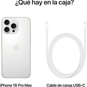 Apple iPhone 16 Pro Max, versión estadounidense, 256GB, titanio blanco - desbloqueado (renovado)