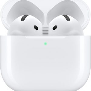 Apple Auriculares inalámbricos AirPods 4, auriculares Bluetooth, con cancelación activa de ruido, audio adaptativo, modo de transparencia, audio espacial personalizado, estuche de carga USB-C, carga