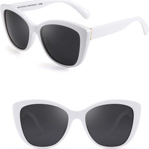 FEISEDY Gafas de sol polarizadas vintage americanas para mujer cuadradas Jackie O Cat Eye Gafas de sol B2451