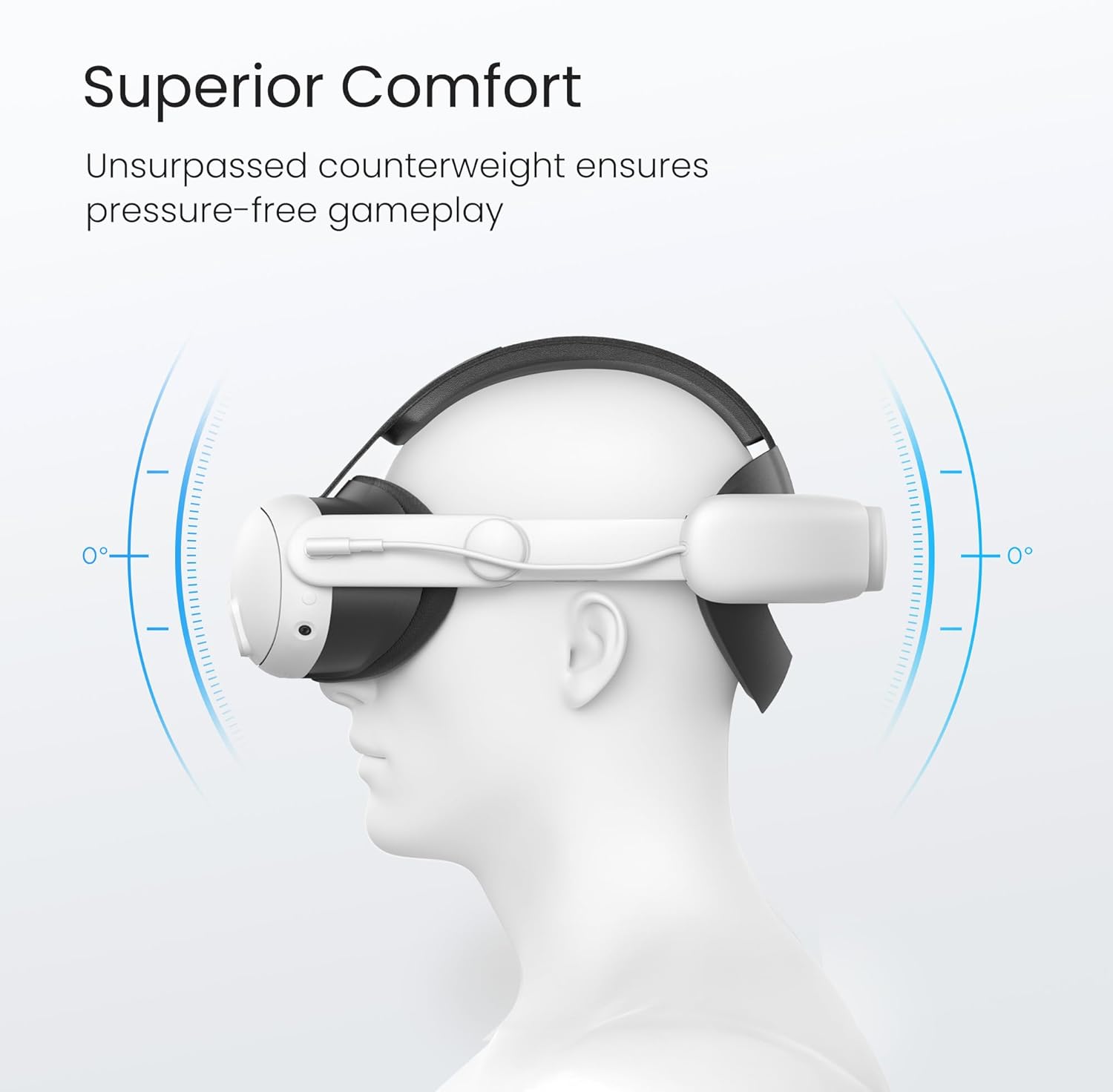 KIWI design K3 Boost Battery Head Strap Compatible with Meta Quest 3/Quest 3S, 6400 mAh Battery Pack Head Strap Accessories, Fast Charging & Reduce Face Stress