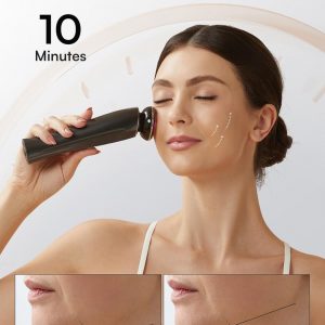 INIA 3-in-1 Skin Tightening Device True Beauty Glow Facial Massager Red Light Therapy for Face and Neck