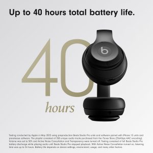 Beats Studio Pro - Auriculares inalámbricos Bluetooth con cancelación de ruido, audio espacial personalizado, audio sin pérdida USB-C, compatibilidad con Apple y Android, hasta 40 horas de duración de