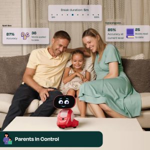 Miko 3 AI Robot for Kids – Smart Educational & STEAM Learning Robot with Interactive Apps, Games, Stories & Activities for Girls & Boys Ages 5–10 | Red