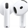 Apple Auriculares inalámbricos AirPods 4, auriculares Bluetooth, con cancelación activa de ruido, audio adaptativo, modo de transparencia, audio espacial personalizado, estuche de carga USB-C, carga