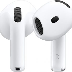 Apple Auriculares inalámbricos AirPods 4, auriculares Bluetooth, con cancelación activa de ruido, audio adaptativo, modo de transparencia, audio espacial personalizado, estuche de carga USB-C, carga