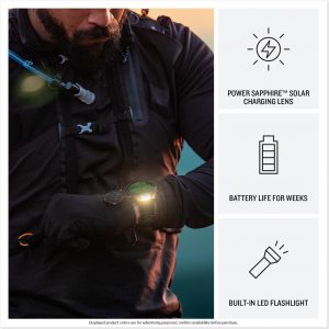 Garmin fēnix® 0.315 - 2.008 in, solar, zafiro, reloj inteligente GPS multideporte premium, batería de larga duración, clasificación para inmersión, linterna LED incorporada, titanio DLC gris carbón