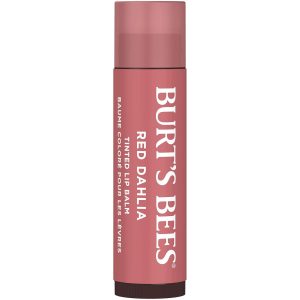Burt's Bees - Bálsamo labial para rellenar los calcetines, fórmula de bálsamo tintado 2 en 1 de larga duración, infusión de color con manteca de karité hidratante, dalia roja (paquete de 2)