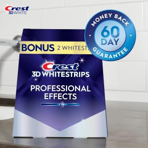 Crest Whitestrips en blanco y tratamientos de 3d white Luxe Whitestrips Professional Effects – 20 1 Hora Express – 2 tratamientos dientes Kit de blanqueado