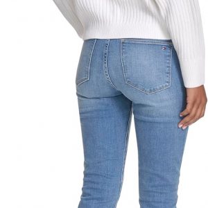 Tommy Hilfiger Suéter Bobbi con cuello redondo y cable sólido para mujer