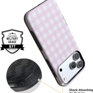 Casely iPhone 17 Pro Max Case | Pink Plaid | Sunday Best | Compatible with MagSafe | Bold Protective Design