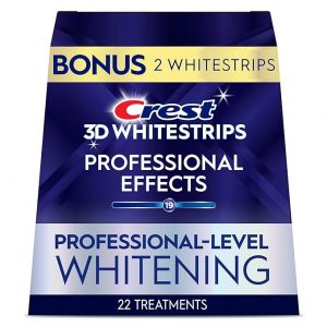 Crest Whitestrips en blanco y tratamientos de 3d white Luxe Whitestrips Professional Effects – 20 1 Hora Express – 2 tratamientos dientes Kit de blanqueado