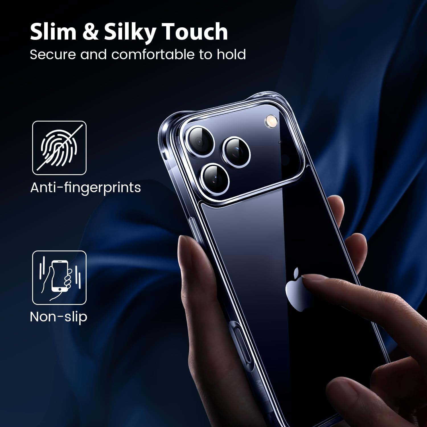 Mkeke – Funda transparente compatible con iPhone 17 Pro, antiamarilleo y con protección contra caídas de grado militar. Protector a prueba de golpes para iPhone de 6.3 pulgadas, modelo 2025