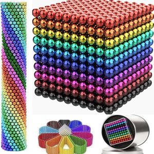 Magnet-Balls for Adults, [1004pcs!] Sh-col 𝙈𝙖𝙜𝙣𝙚𝙩𝙞𝙘 Balls Putty, 𝙈𝙖𝙜𝙣𝙚𝙩𝙞𝙘 Beads Slime with Fidget Toy Stress Reliever Puddy for Christmas Birthday Gifts Stocking Stuffers(Silver)