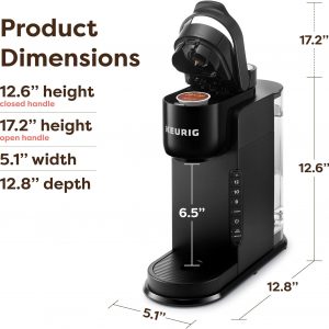 Keurig K-Express Single Serve K-Cup Pod Coffee Maker, 3 Brew Sizes, Strong Button Feature, 42oz Removable Reservoir, Black