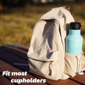 Insulated Water Bottle with Straw,17 OZ Double Wall Vacuum Stainless Steel Water Flask with 2 Lids,Black