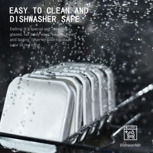 DELLING Ultra-Strong 3 Oz Ceramic Dip Bowls Set, White Dipping Sauce Bowls/Dishes for Tomato Sauce, Soy, BBQ and other Party Dinner - Set of 6