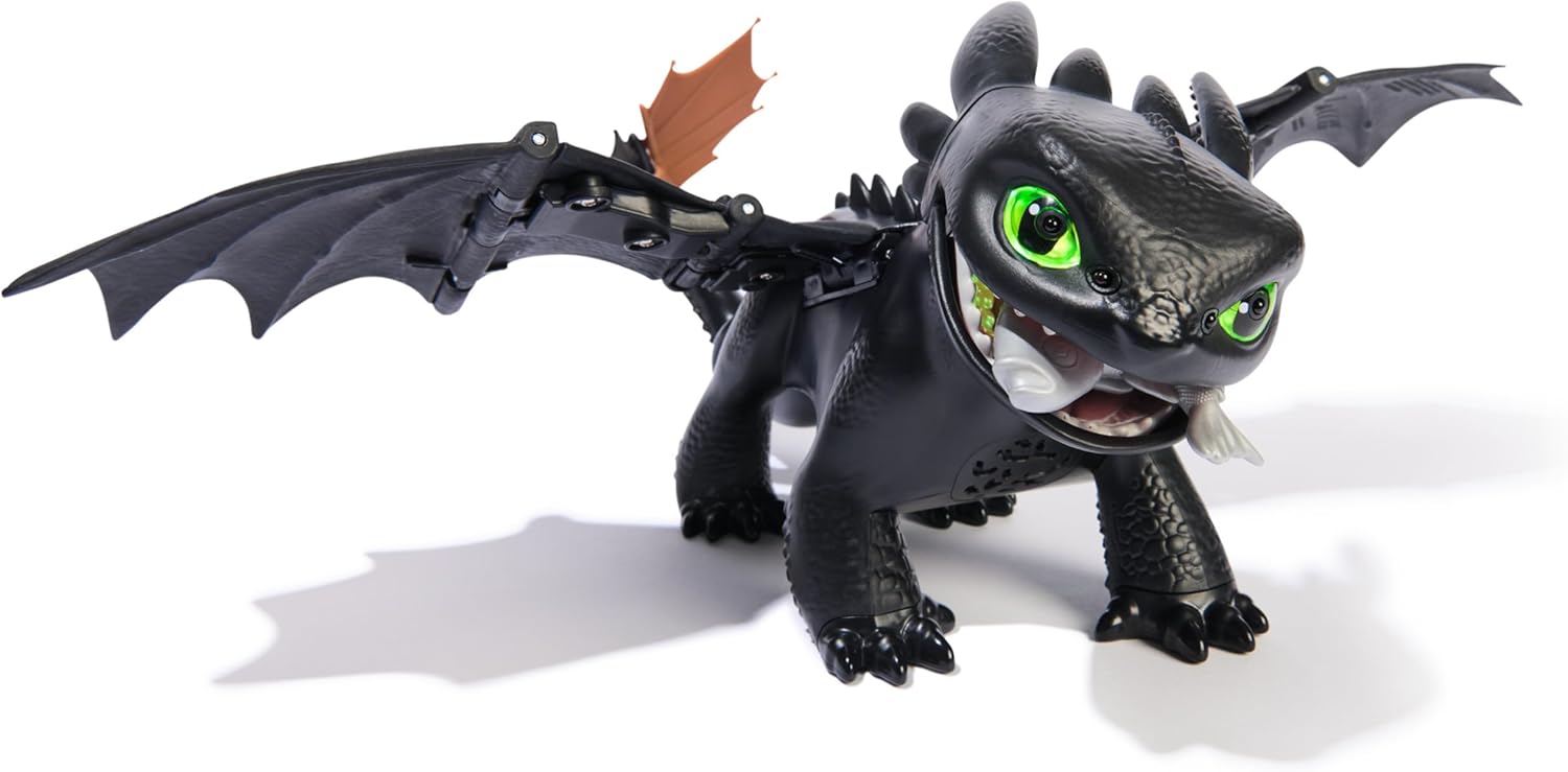Dreamworks Dragons Cómo entrenar a tu dragón, domar y entrenar interactivo sin dientes con 60 sonidos y reacciones, juguetes para niños y niñas a partir de 4 años
