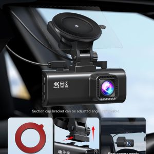REDTIGER 4K Dash Cam Front Rear, STARVIS 2 Sensor, Free Card Included, 5.8GHz WiFi-20MB/s Fast Download, Dash Camera for Cars with GPS, WDR Night Vision, 170°Wide Angle, 24H Parking Mode(F7NP)