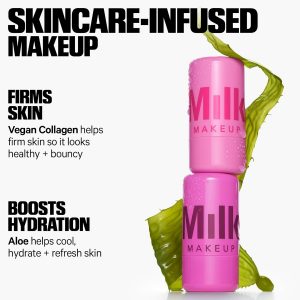 Milk Makeup Tinte de gelatina de agua refrescante, mancha transparente para labios + mejillas con colágeno vegano, agua de mar + aloe, hidratante, duradero, tinte labial construible + rubor