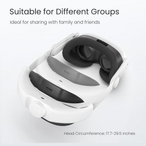 KIWI design K3 Boost Battery Head Strap Compatible with Meta Quest 3/Quest 3S, 6400 mAh Battery Pack Head Strap Accessories, Fast Charging & Reduce Face Stress