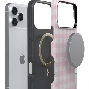 Casely iPhone 17 Pro Max Case | Pink Plaid | Sunday Best | Compatible with MagSafe | Bold Protective Design