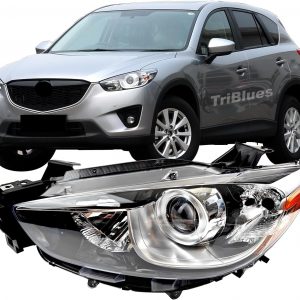 Headlights Replacement for 2013 2014 2015 2016 Mazda CX-5, Headlight Clear Lens Left Driver Side Front Head Light Headlamp for 2013-2016 Mazda CX-5