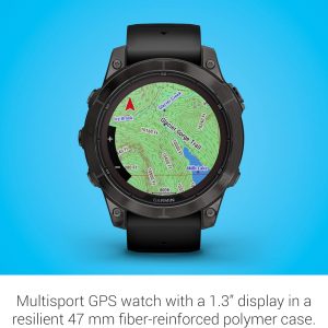 Garmin fēnix 7 Pro Sapphire Solar, Multisport GPS Smartwatch, Built-in Flashlight, Solar Charging Capability, Black