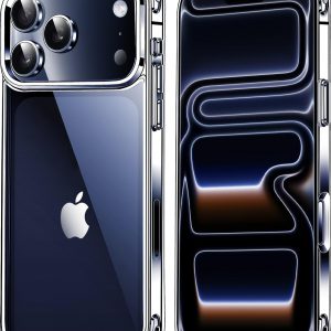 Mkeke – Funda transparente compatible con iPhone 17 Pro, antiamarilleo y con protección contra caídas de grado militar. Protector a prueba de golpes para iPhone de 6.3 pulgadas, modelo 2025