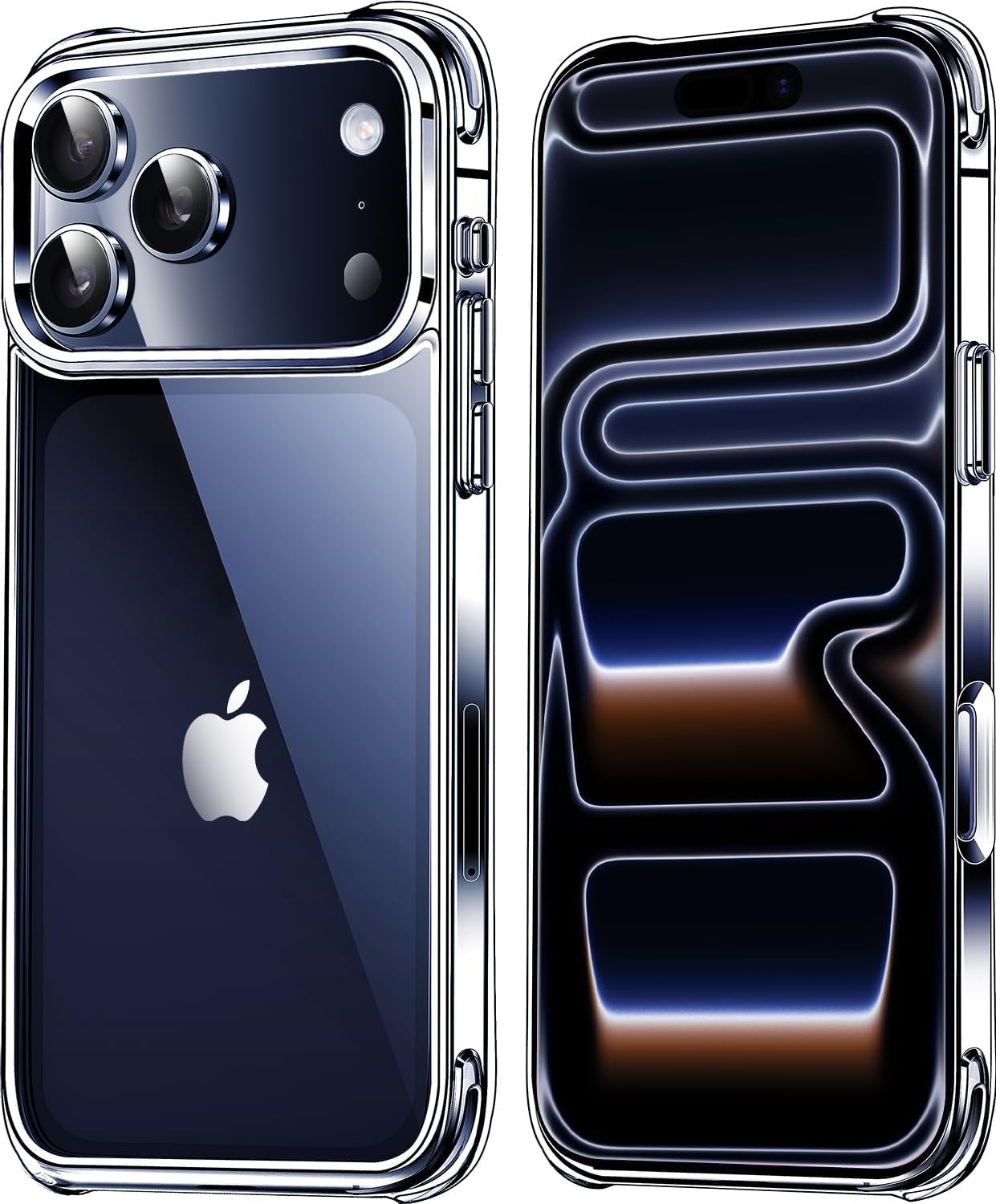 Mkeke – Funda transparente compatible con iPhone 17 Pro, antiamarilleo y con protección contra caídas de grado militar. Protector a prueba de golpes para iPhone de 6.3 pulgadas, modelo 2025