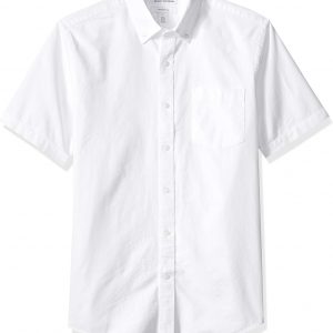 Amazon Essentials Mens Slim-Fit Short-Sleeve Pocket Oxford Shirt