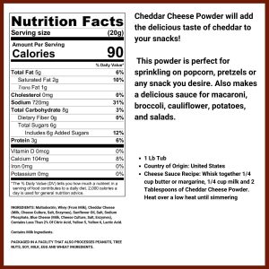 Cheddar Cheese Powder